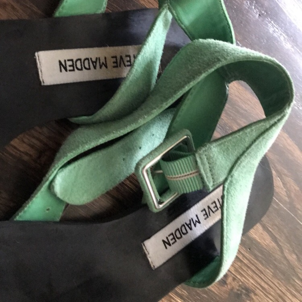 seafoam green sandals - Picture 3 of 4